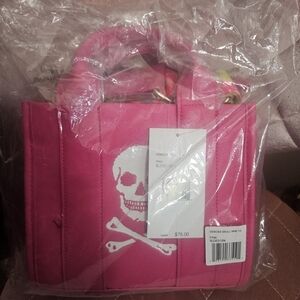 Betsey Johnson Pink Skull Crossbody Mini Bag